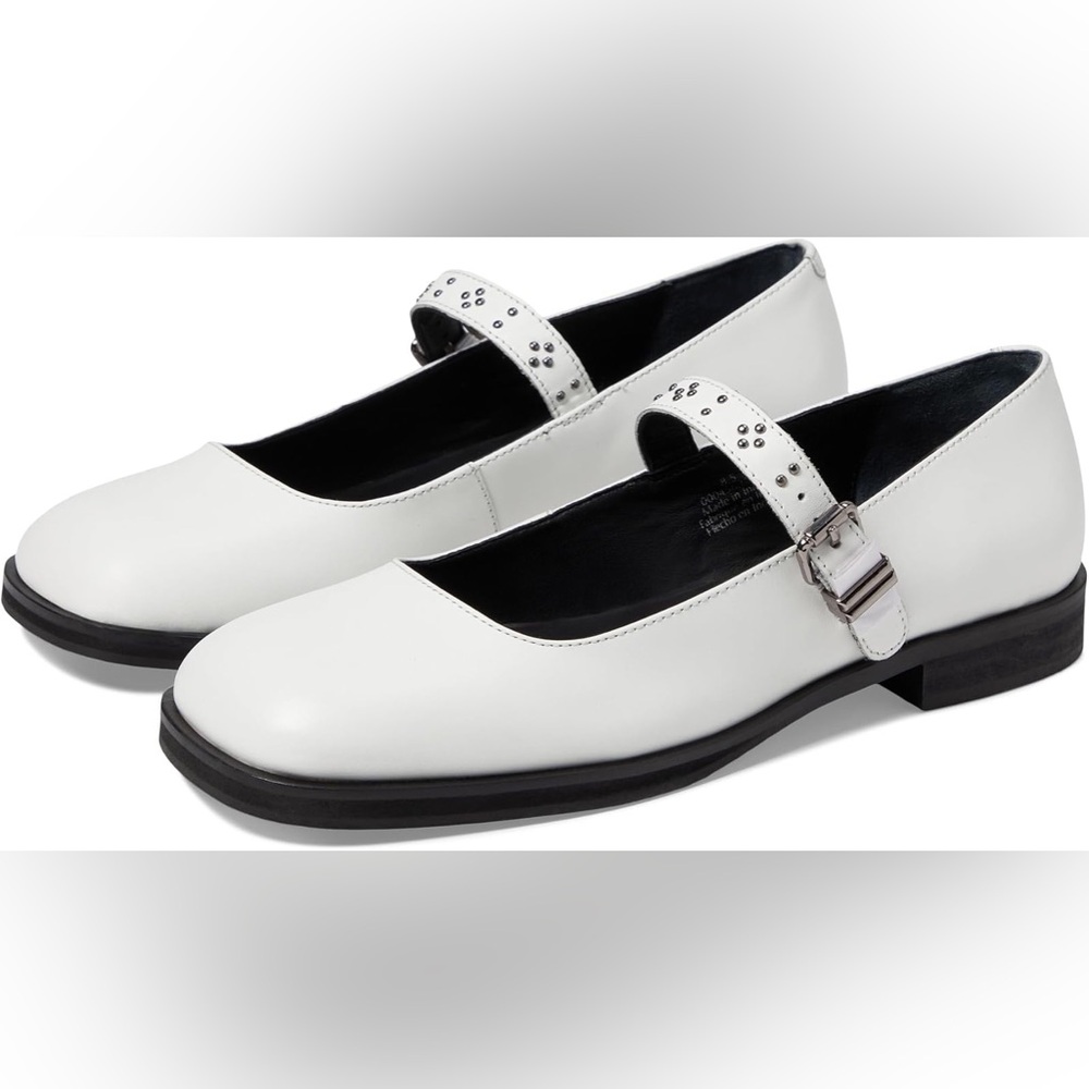 Free People Rumor Mary Jane’s With Studded Embellishment in White Size 9.5